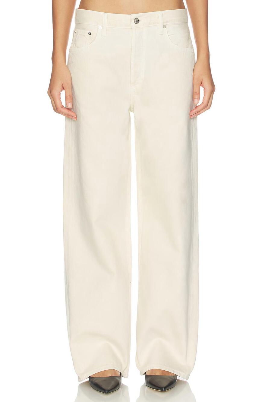 NEW AGOLDE low slung baggy jeans in brown rice